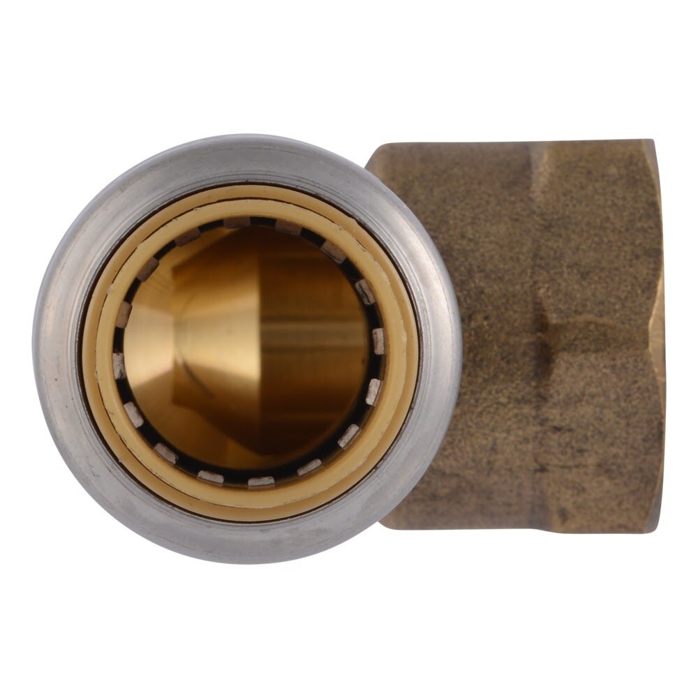 SharkBite UR308A 1/2 in. x 1/2 in. Max Push-to-Connect x FNPT Brass 90 Degree Adapter Elbow - 3