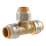 SharkBite UR362A Half Inch x Half Inch x Half Inch Max Push to Connect Brass Pipe Tee
