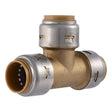 SharkBite UR370A 3/4 in. x 3/4 in. x 3/4 in. Max Push-to-Connect Brass Tee Fitting
