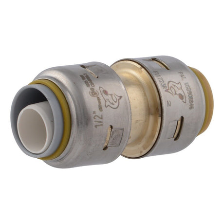 SharkBite UR4008A 1/2 in. PB x 1/2 in. CTS Max Push-to-Connect Brass Transition Coupling Fitting
