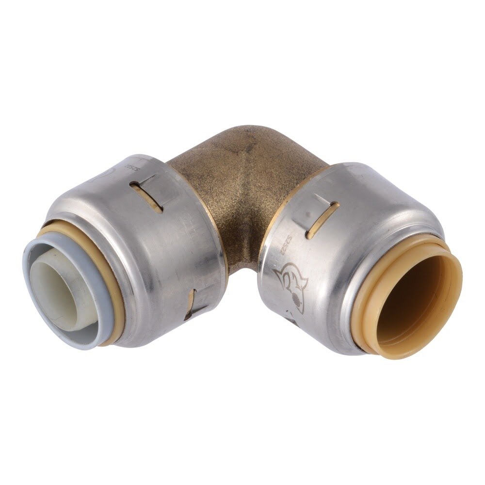 SharkBite UR4248A 1/2 in. PB x 1/2 in. CTS Brass Push to Connect Transition Elbow