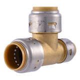 SharkBite UR444A Max 3/4 in. x 1/2 in. x 3/4 in. Push-to-Connect Brass Reducing Tee Fitting