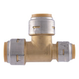 SharkBite UR444A Max 3/4 in. x 1/2 in. x 3/4 in. Push-to-Connect Brass Reducing Tee Fitting - 2