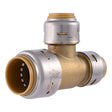 SharkBite UR454A Max 3/4 in. x 1/2 in. x 1/2 in. Push-to-Connect Brass Reducing Tee Fitting