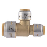 SharkBite UR454A Max 3/4 in. x 1/2 in. x 1/2 in. Push-to-Connect Brass Reducing Tee Fitting - 2