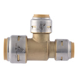 SharkBite UR454A Max 3/4 in. x 1/2 in. x 1/2 in. Push-to-Connect Brass Reducing Tee Fitting - 2
