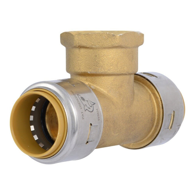 SharkBite UR464 1 in. x 1 in. x 1 in. FNPT Max Female Center Tee Push-to-Connect Fitting