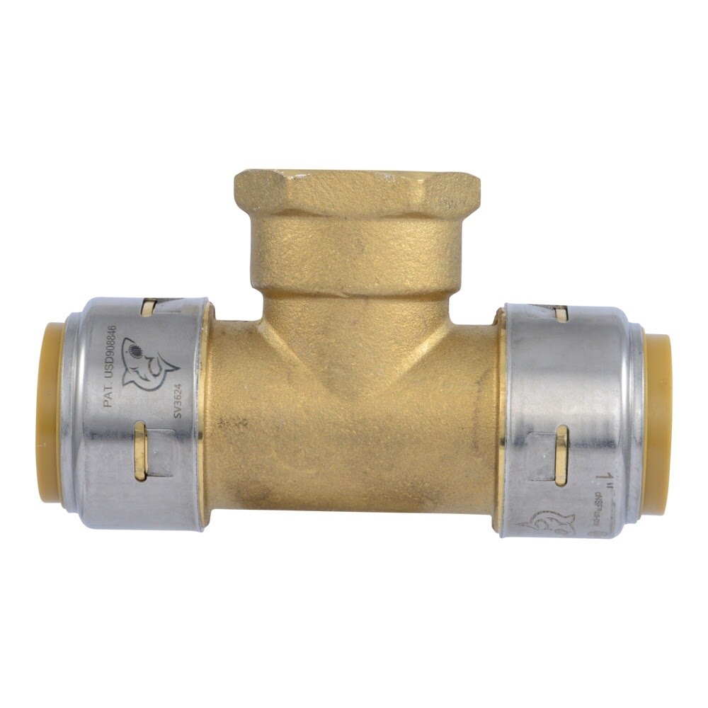 SharkBite UR464 1 in. x 1 in. x 1 in. FNPT Max Female Center Tee Push-to-Connect Fitting - 2