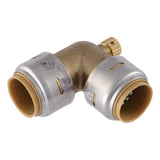 SharkBite UR5256A 3/4 in x 3/4 in Max Push to Connect 90 Degree Elbow with 1/8 in NPSM Drain