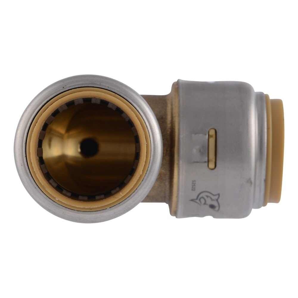 SharkBite UR5256A 3/4 in x 3/4 in Max Push to Connect 90 Degree Elbow with 1/8 in NPSM Drain - 3