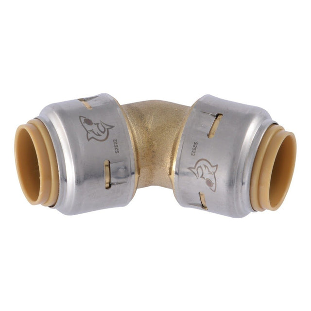 SharkBite UR648A 1/2 in. x 1/2 in. Max Push-to-Connect Brass 45 Degree Elbow Fitting