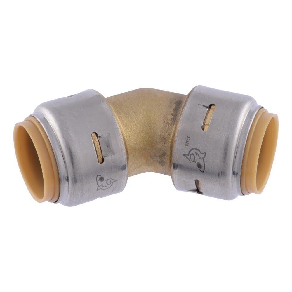 SharkBite UR656A 3/4 in. x 3/4 in. Max Push-to-Connect Brass 45 Degree Elbow Fitting