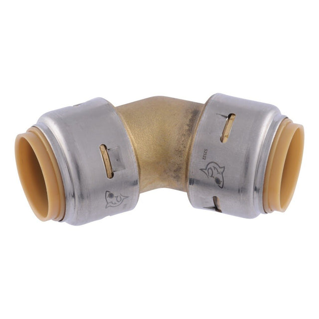 SharkBite UR656A 3/4 in. x 3/4 in. Max Push-to-Connect Brass 45 Degree Elbow Fitting