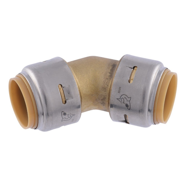 SharkBite UR656A 3/4 in. x 3/4 in. Max Push-to-Connect Brass 45 Degree Elbow Fitting