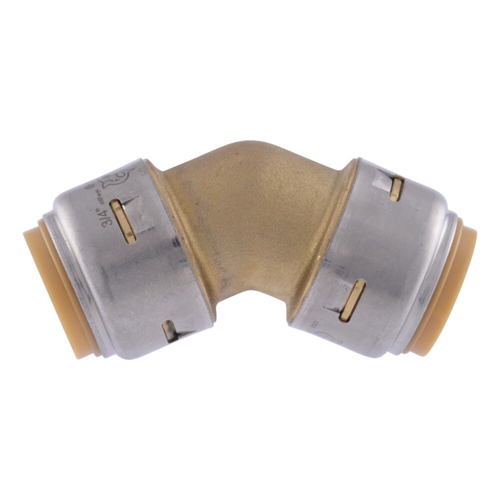 SharkBite UR656A 3/4 in. x 3/4 in. Max Push-to-Connect Brass 45 Degree Elbow Fitting - 2