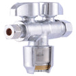 SharkBite URDS123814 1/2 in. Push-to-Connect x 3/8 in. OD x 1/4 in. OD Compression Dual Stop Valve