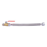 SharkBite URSS3068FX18BV 1/2 in. x 3/4 in. FIP 18 in. Stainless Steel Corrugated Water Heater Connector with Ball Valve - 2