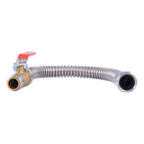 SharkBite URSS3068FX18BV 1/2 in. x 3/4 in. FIP 18 in. Stainless Steel Corrugated Water Heater Connector with Ball Valve - 3