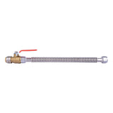 SharkBite URSS3088FX18BV 3/4 in x 3/4 in FIP 18 in Corrugated Water Heater Connector with Ball Valve - 2