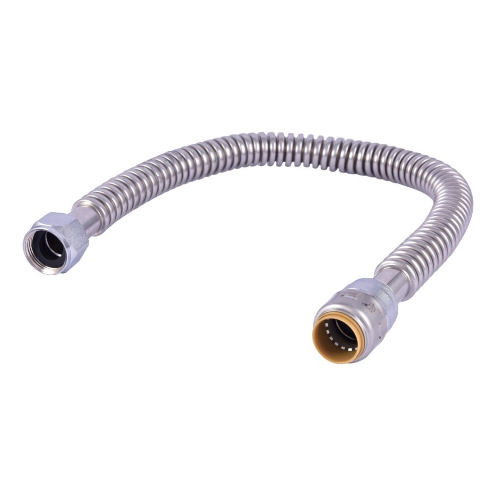 SharkBite URSS3088FX24 3/4 in x 3/4 in FIP 24 in Corrugated Stainless Steel Water Heater Connector