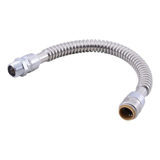 SharkBite URSS3134FX18 3/4 in x 3/4 in MIP 18 in Stainless Steel Corrugated Water Heater Connector