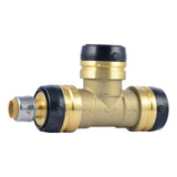 SharkBite UXL08351635 1-1/4 in. x 1/2 in. x 1-1/4 in. Lead-Free Brass Push-to-Connect Reducing Tee