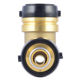 SharkBite UXL08351635 1-1/4 in. x 1/2 in. x 1-1/4 in. Lead-Free Brass Push-to-Connect Reducing Tee - 3