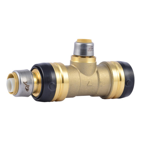 SharkBite UXL08352216 1-1/4 in. x 3/4 in. x 1/2 in. Lead-Free Brass Push-to-Connect Reducing Tee