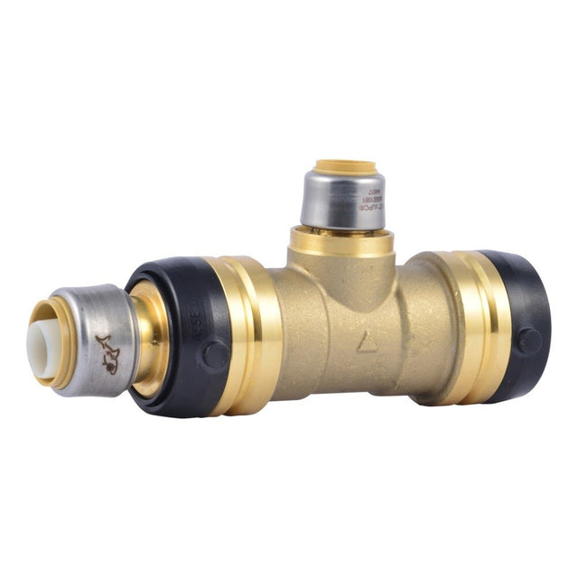 SharkBite UXL08352216 1-1/4 in. x 3/4 in. x 1/2 in. Lead-Free Brass Push-to-Connect Reducing Tee