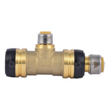 SharkBite UXL08352216 1-1/4 in. x 3/4 in. x 1/2 in. Lead-Free Brass Push-to-Connect Reducing Tee - 2