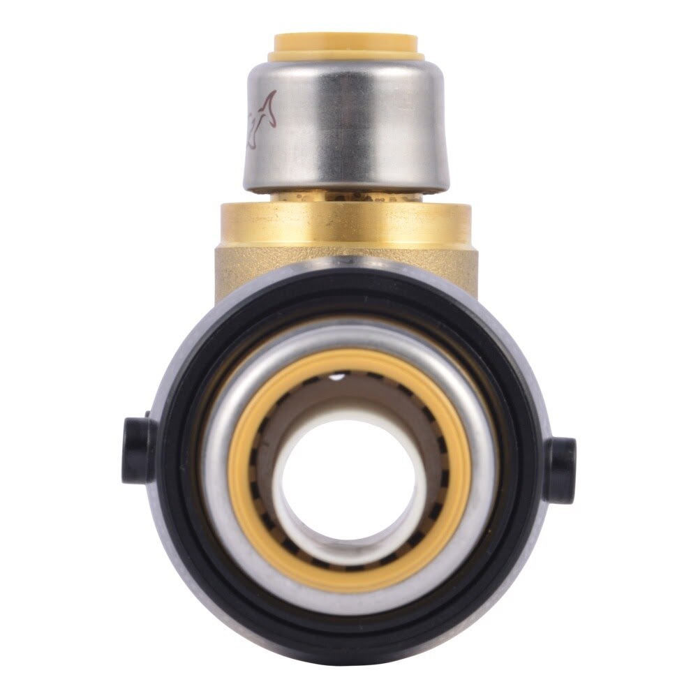 SharkBite UXL08352216 1-1/4 in. x 3/4 in. x 1/2 in. Lead-Free Brass Push-to-Connect Reducing Tee - 3