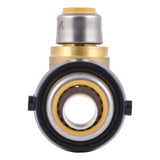 SharkBite UXL08352216 1-1/4 in. x 3/4 in. x 1/2 in. Lead-Free Brass Push-to-Connect Reducing Tee - 3
