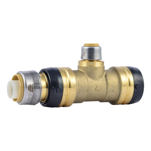 SharkBite UXL08352816 1-1/4 in x 1 in x 1/2 in Brass Push-to-Connect Reducing Tee