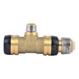 SharkBite UXL08352816 1-1/4 in x 1 in x 1/2 in Brass Push-to-Connect Reducing Tee - 2