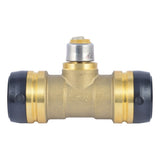 SharkBite UXL08353516 1-1/4 in x 1-1/4 in x 1/2 in Push-to-Connect Brass Reducing Tee Fitting - 2