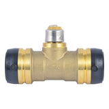 SharkBite UXL08353516 1-1/4 in x 1-1/4 in x 1/2 in Push-to-Connect Brass Reducing Tee Fitting - 2