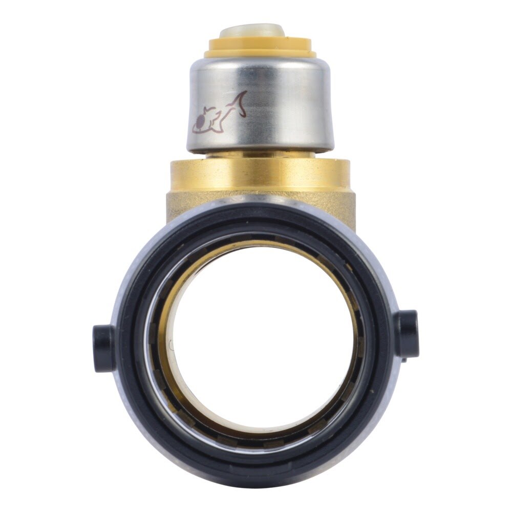 SharkBite UXL08353516 1-1/4 in x 1-1/4 in x 1/2 in Push-to-Connect Brass Reducing Tee Fitting - 3