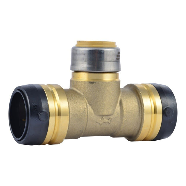 SharkBite UXL08353528 1-1/4 in x 1-1/4 in x 1 in Push-to-Connect Brass Reducing Tee Fitting