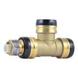 SharkBite UXL08412841 1-1/2 in x 1 in x 1-1/2 in Push-to-Connect Reducing Tee Lead-Free Brass