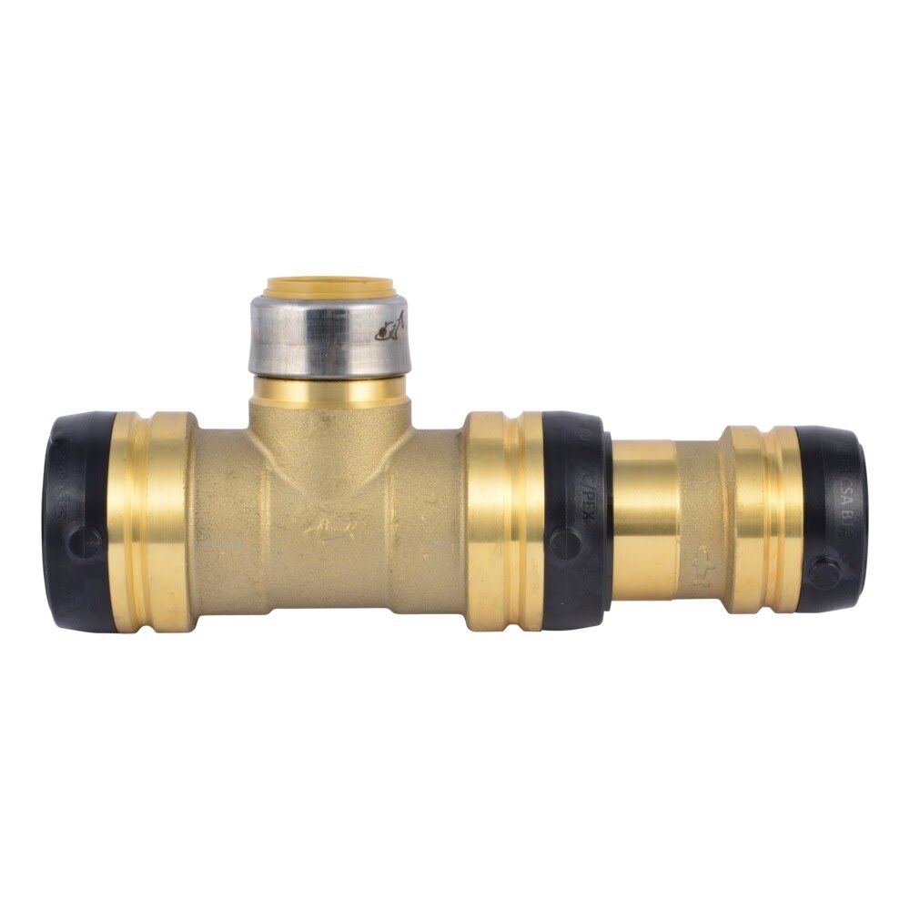 SharkBite UXL08413528 1-1/2 in. x 1-1/4 in. x 1 in. Push-to-Connect Brass Reducing Tee - 2