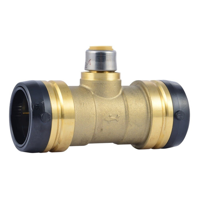SharkBite UXL08414116 1-1/2 in. x 1-1/2 in. x 1/2 in. Push-to-Connect Brass Reducing Tee