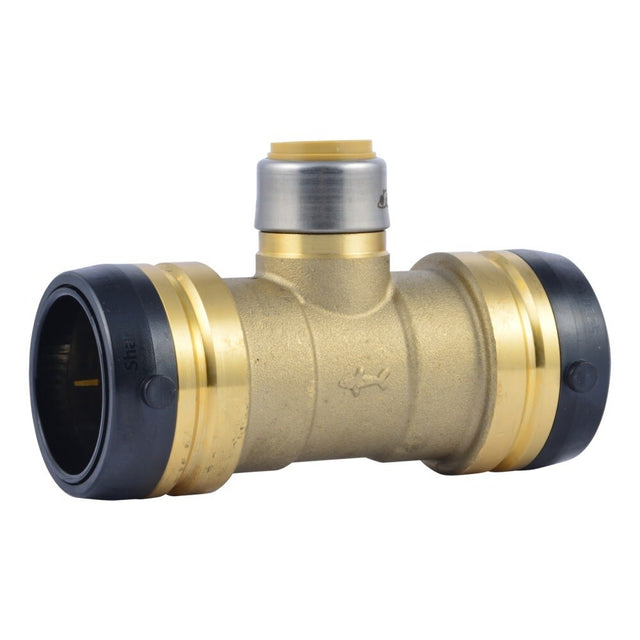 SharkBite UXL08414122 1-1/2 in x 1-1/2 in x 3/4 in Push to Connect Brass Reducing Tee Fitting