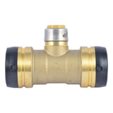 SharkBite UXL08414122 1-1/2 in x 1-1/2 in x 3/4 in Push to Connect Brass Reducing Tee Fitting - 2