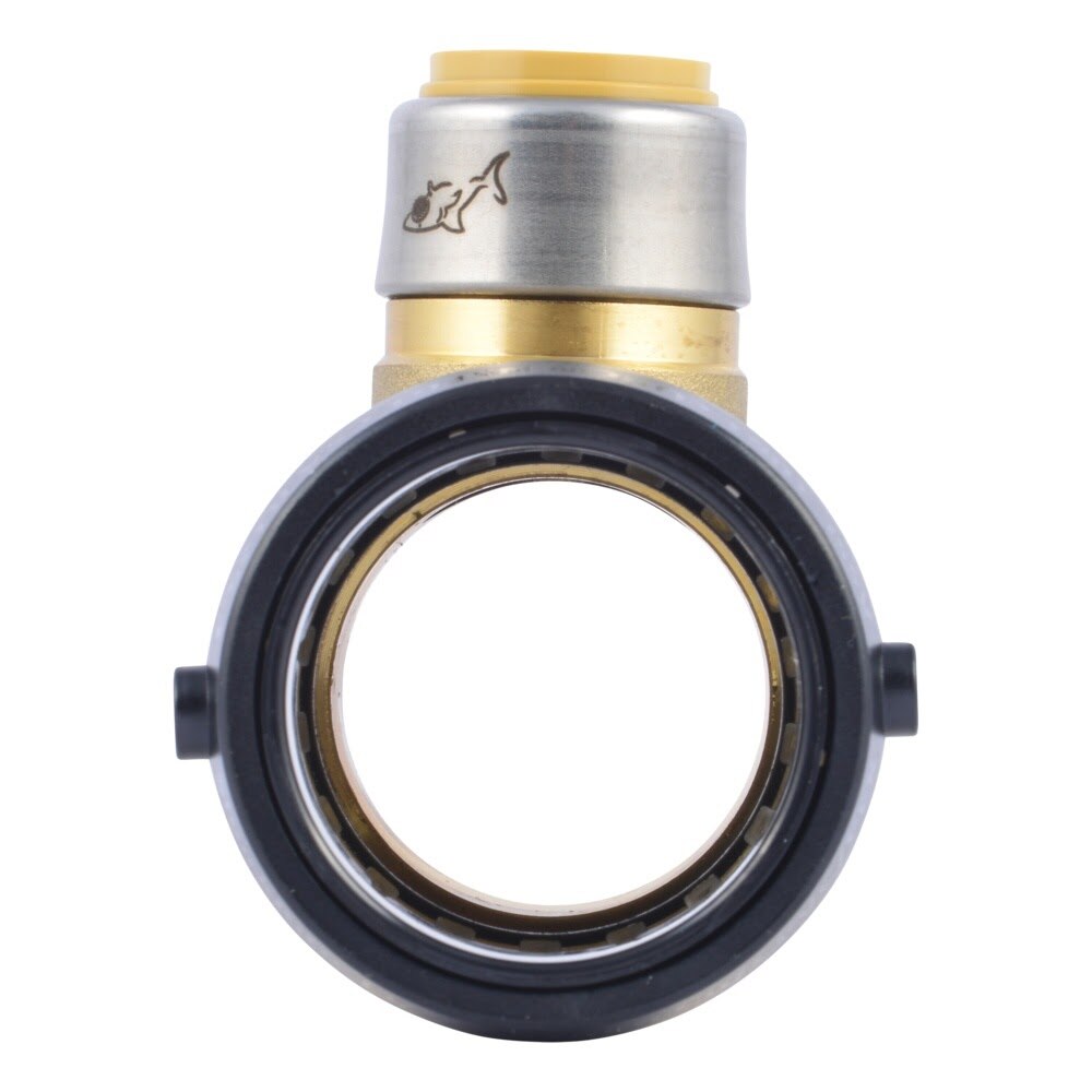 SharkBite UXL08414122 1-1/2 in x 1-1/2 in x 3/4 in Push to Connect Brass Reducing Tee Fitting - 3