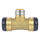 SharkBite UXL08414128 1-1/2 in. x 1-1/2 in. x 1 in. Push-to-Connect Brass Reducing Tee Fitting - 2