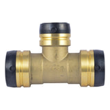 SharkBite UXL08414135 1-1/2 in. x 1-1/2 in. x 1-1/4 in. Push-to-Connect Brass Reducing Tee - 2