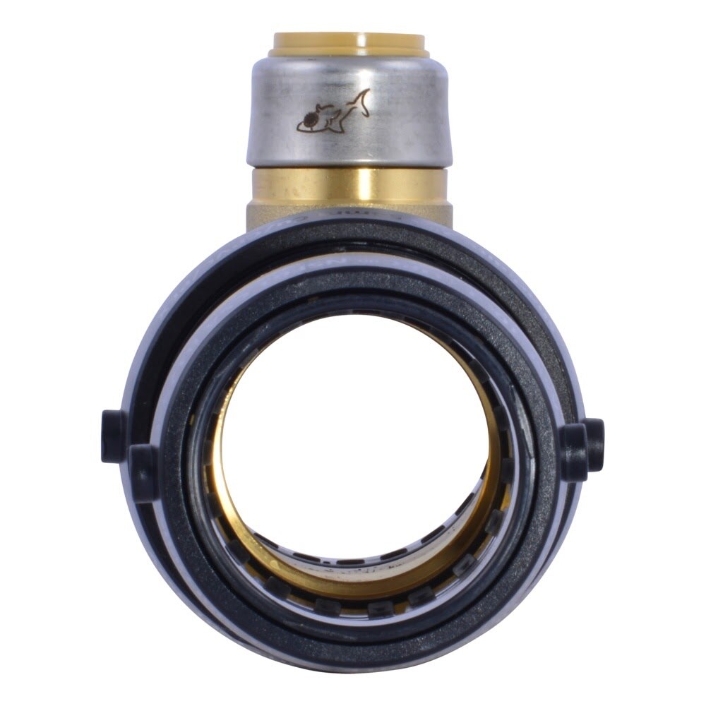 SharkBite UXL08544122 2 in x 1-1/2 in x 3/4 in Reducing Tee Lead Free Brass Push Fitting - 3