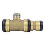 SharkBite UXL08544128 2 in. x 1-1/2 in. x 1 in. Brass Push-to-Connect Reducing Tee - 2