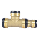 SharkBite UXL08544154 2 in. x 1-1/2 in. x 2 in. Brass Push-to-Connect Reducing Tee - 2