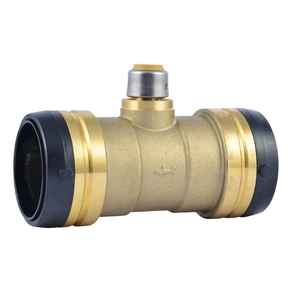 SharkBite UXL08545416 2 in x 2 in x 0.5 in Reduced Tee Push Fit Lead Free Brass